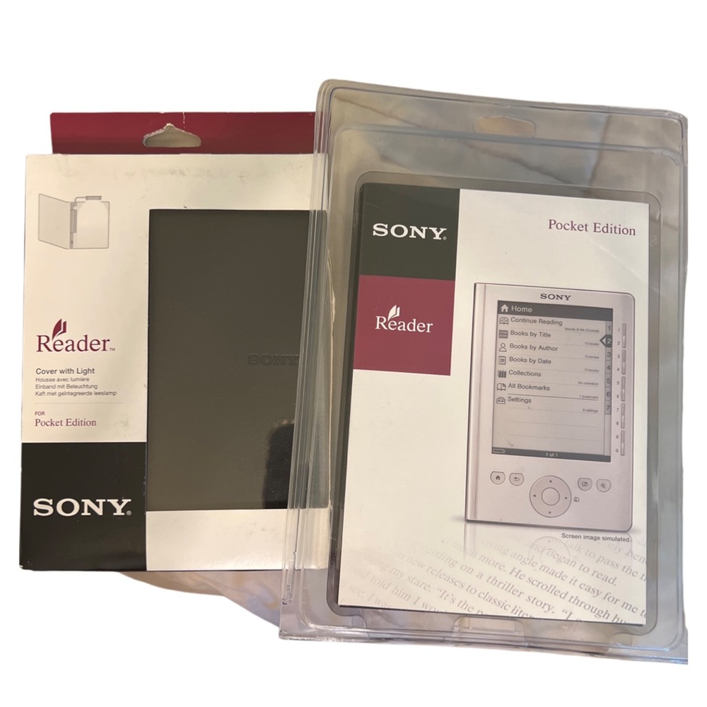 BRAND NEW IN PACKAGING Sony eReader Pocket Reader PRS-300 plus eReader Cover